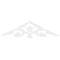 Ekena Millwork Pitch Whitman Architectural Grade PVC Gable Pediment, 36"W x 9"H x 1"P (6/12) GPP036X009X100WHI - alternate 3